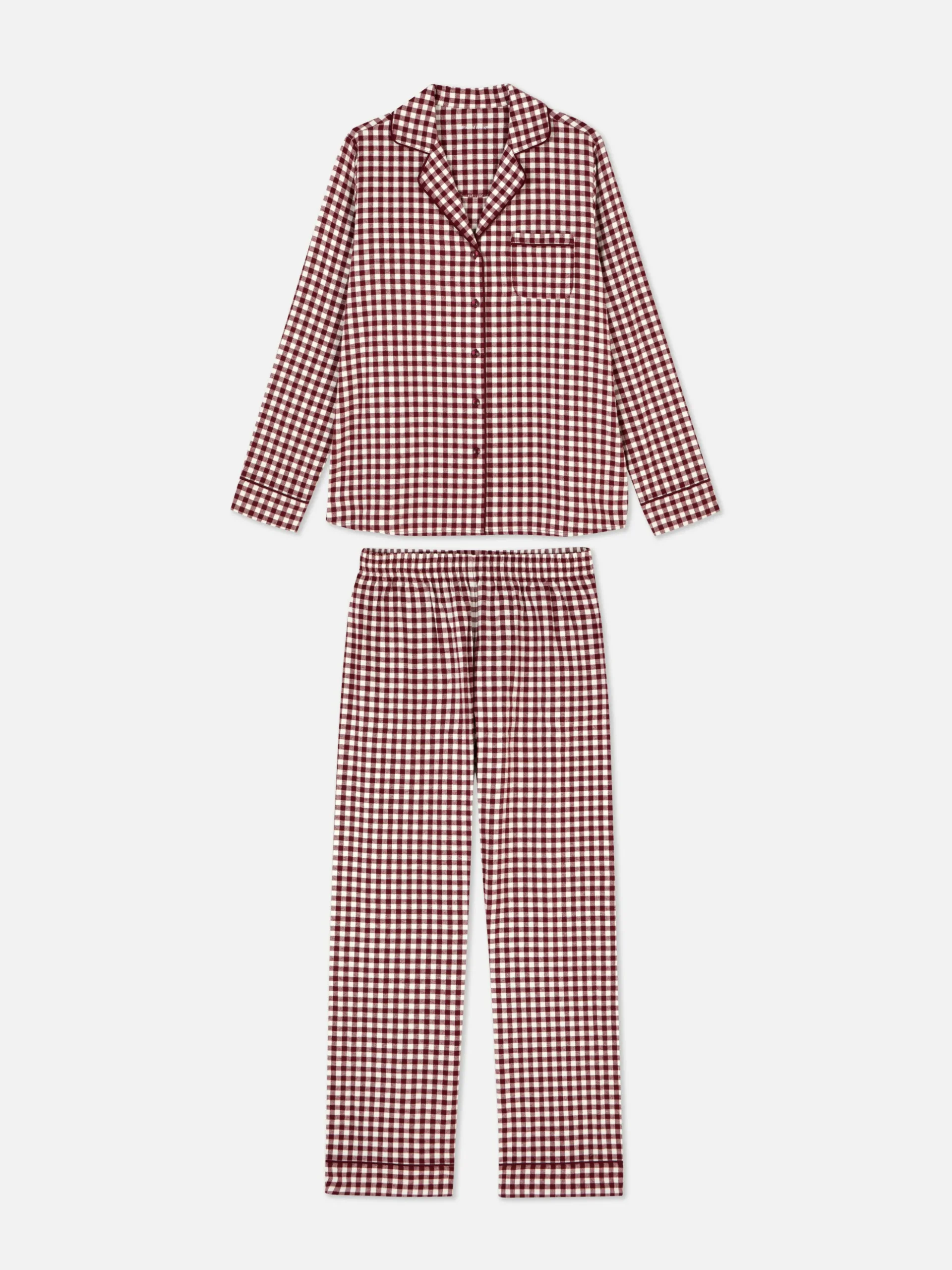 Pijama De Manga Larga De Franela