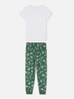 Pijama De Punto De Manga Corta Estampado