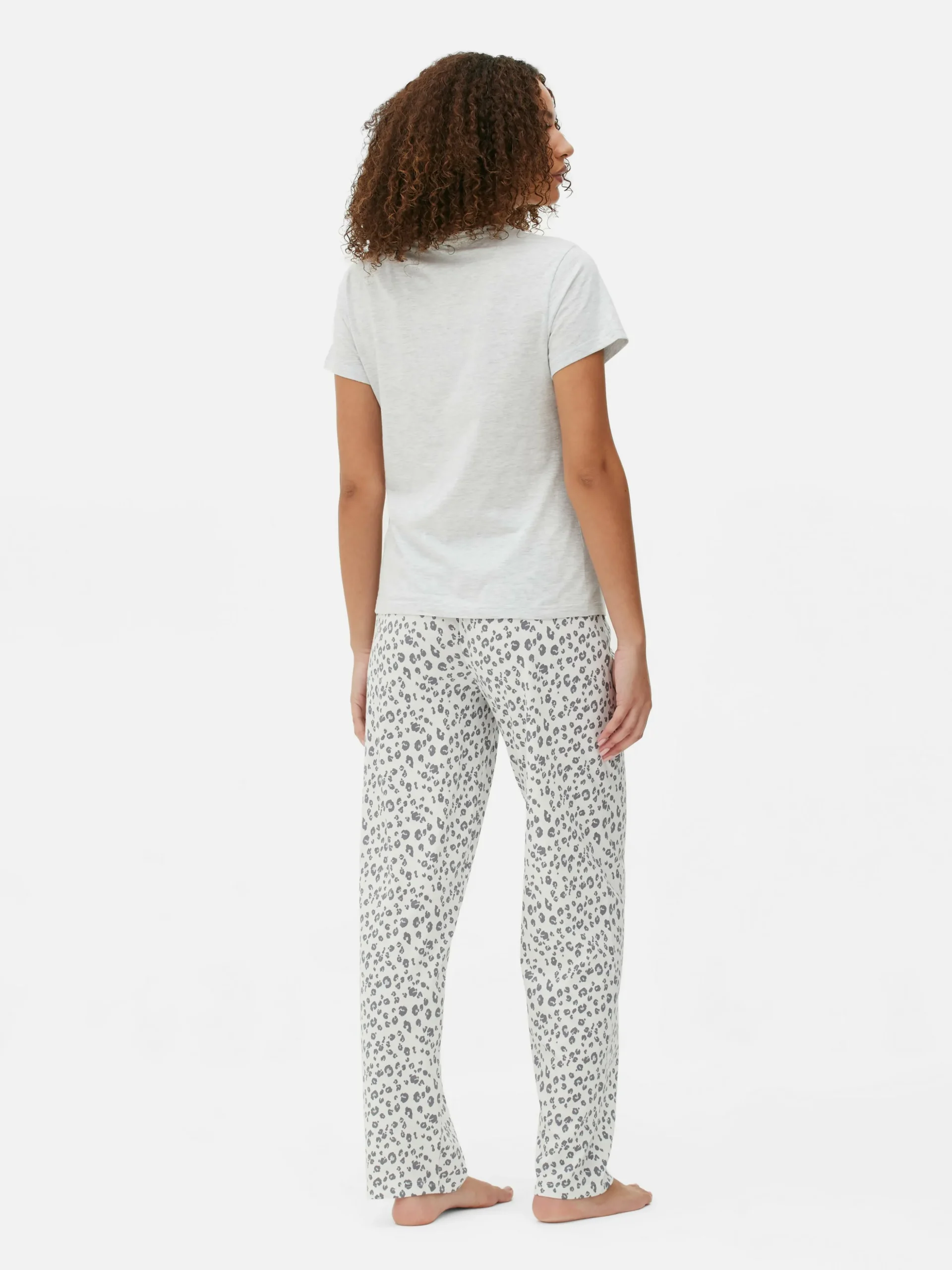 Pijama De Punto De Manga Corta Con Estampado Gráfico
