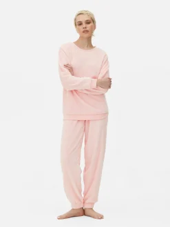 Pijama De Tejido Polar De Manga Larga