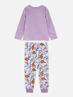 Pijama De Velvetón Con Dinosaurio