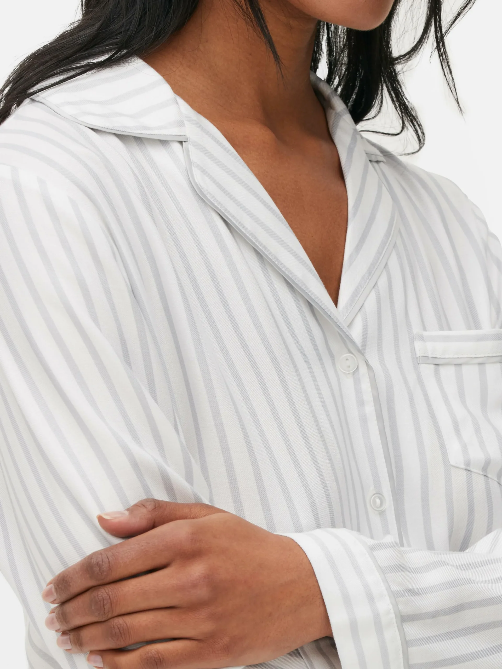 Pijama Largo A Rayas De Corte Boyfriend