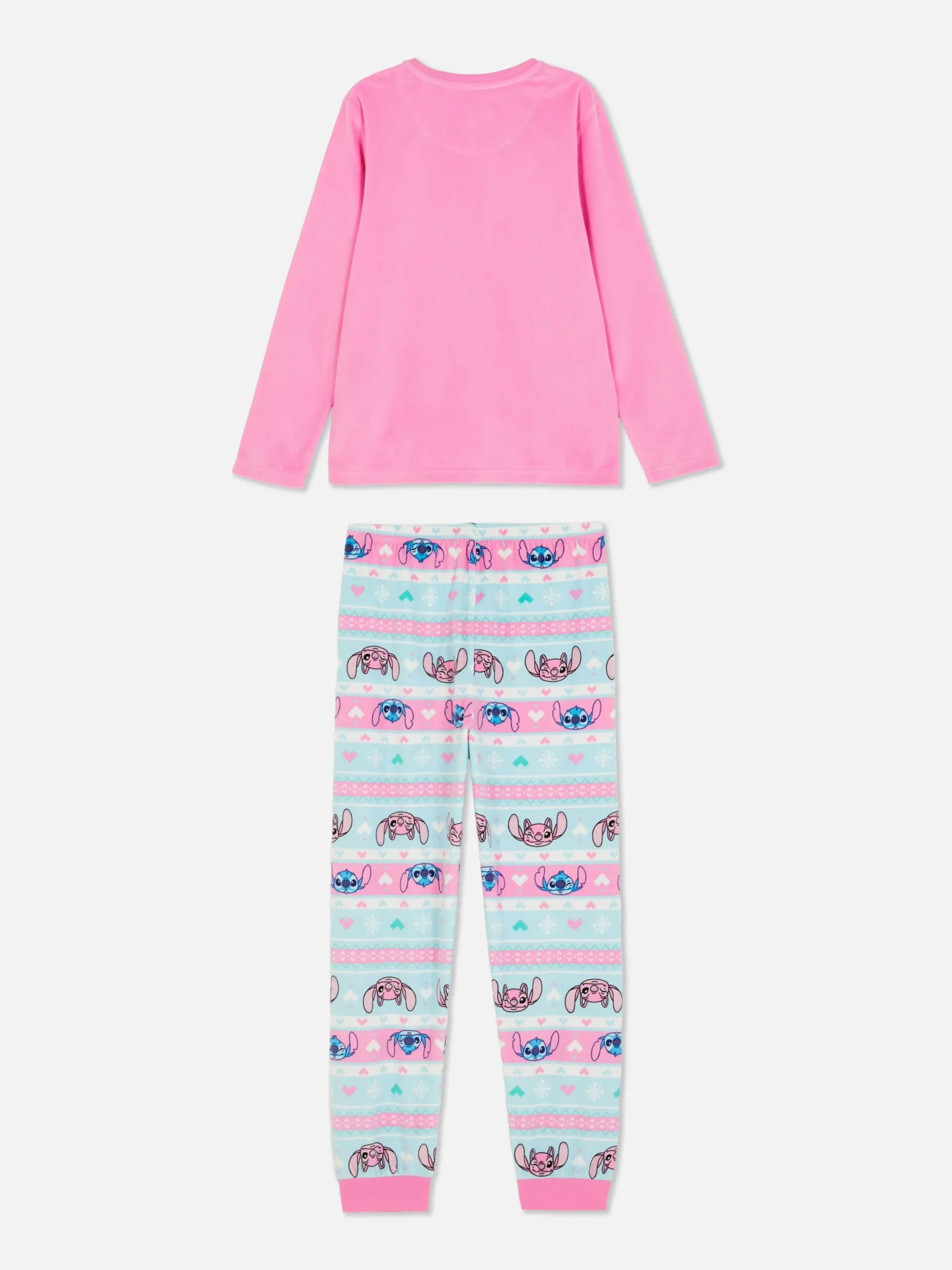 Pijama Largo Con Grecas Alpinas De Stitch De Disney