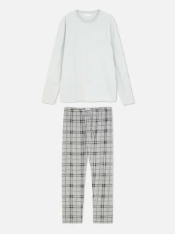 Pijama Largo Suave De Cuadros