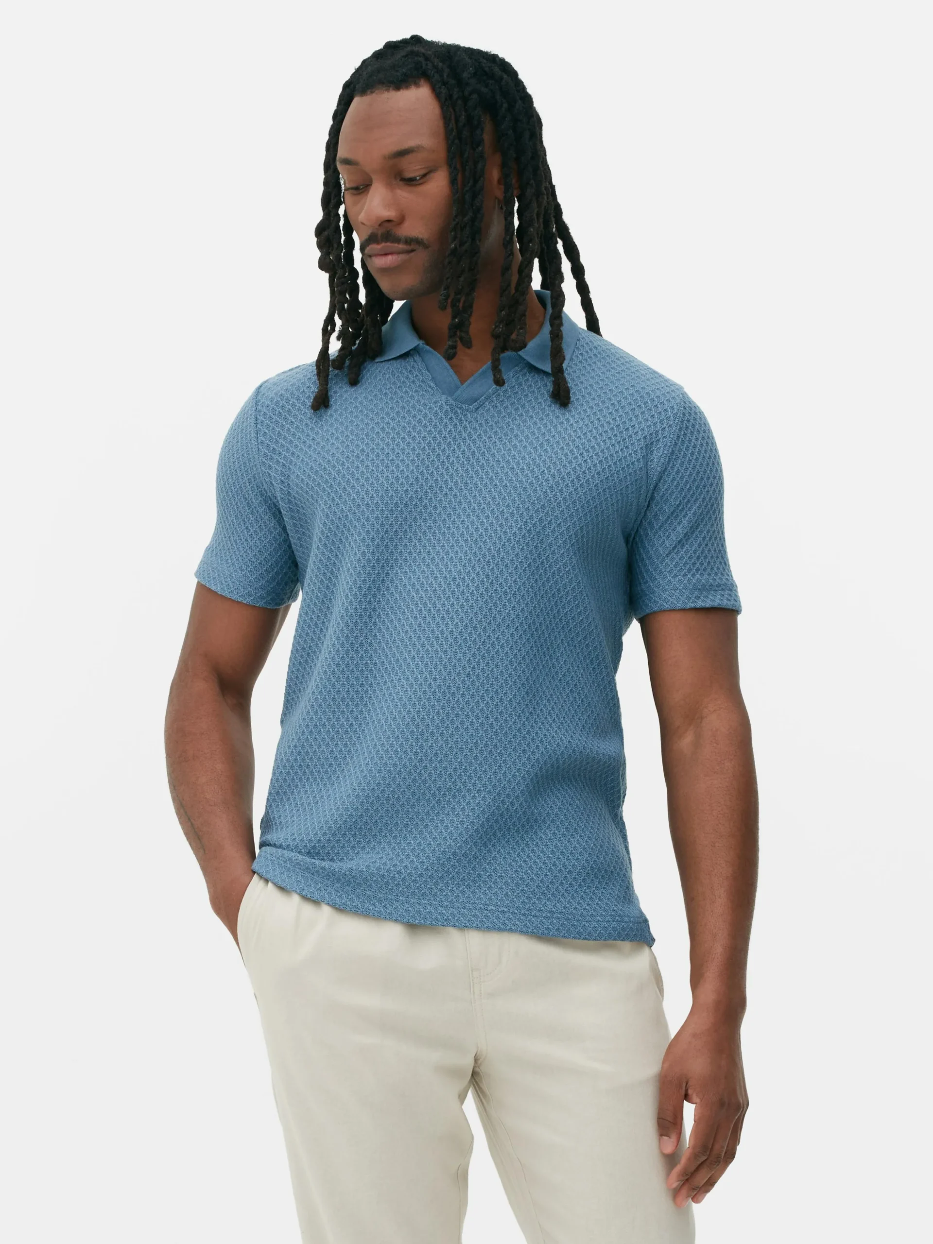 Polo De Punto Con Textura De Kem