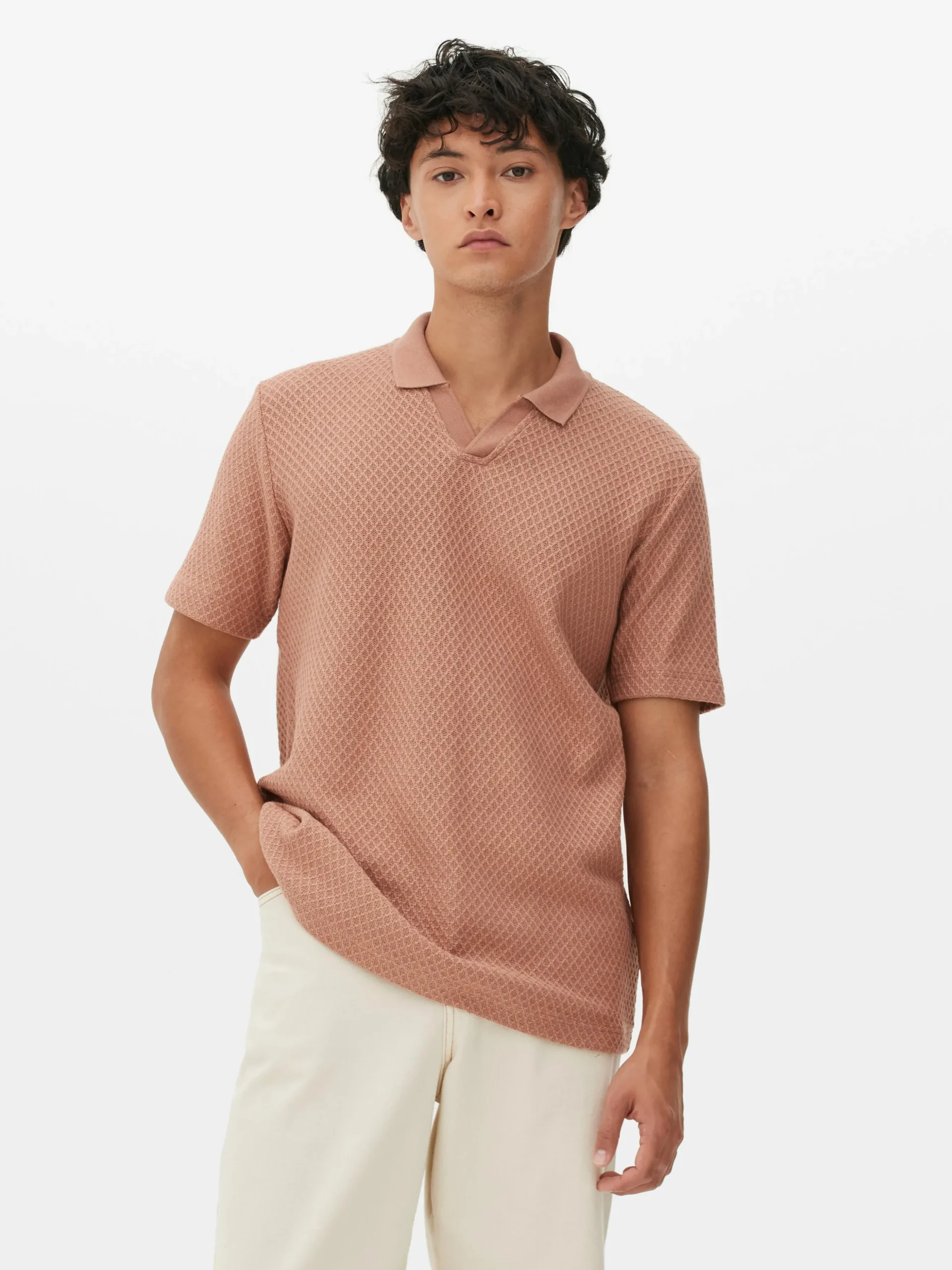 Polo De Punto Con Textura De Kem