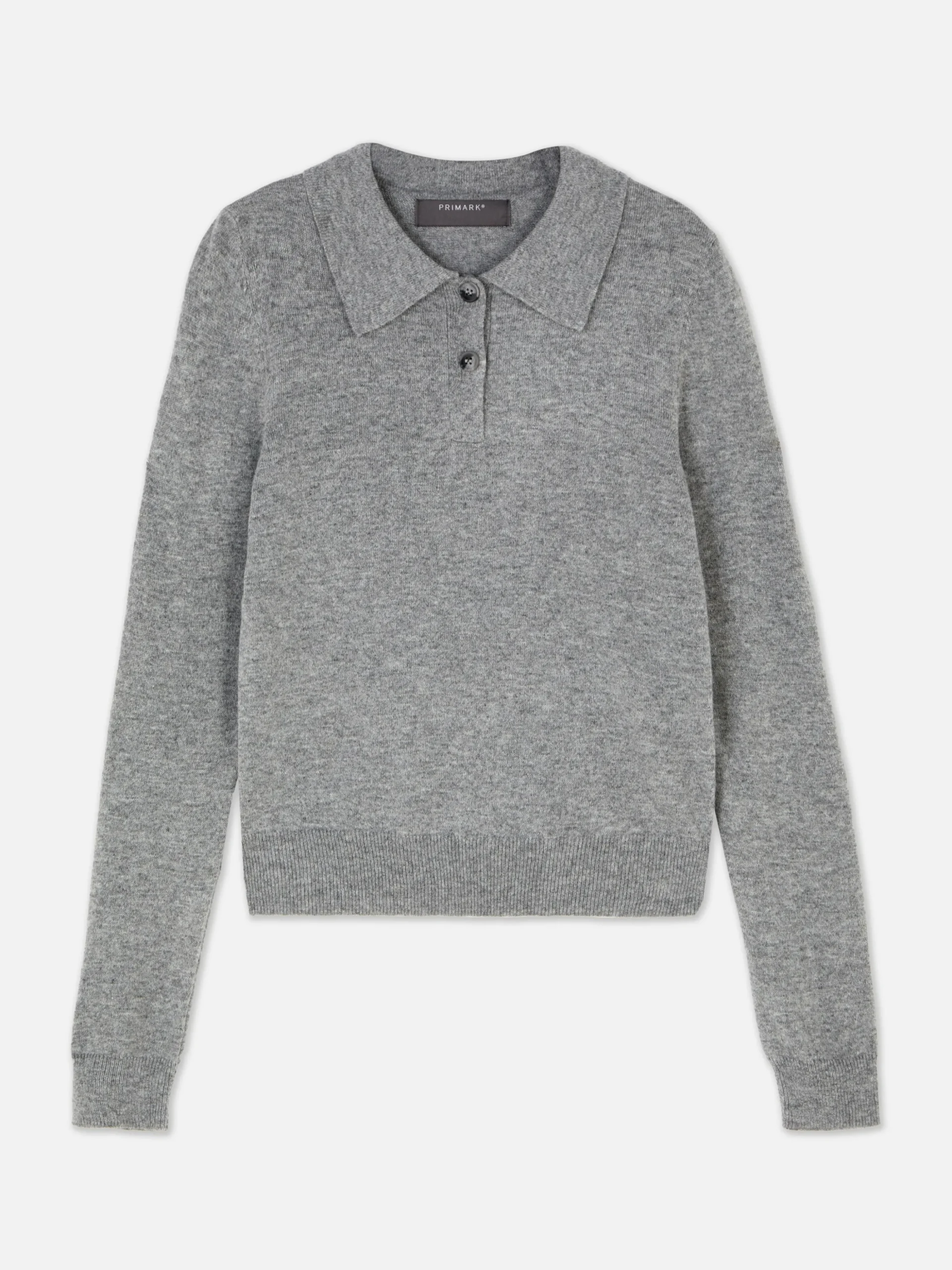 Polo De Punto De Manga Larga Y Con Cuello