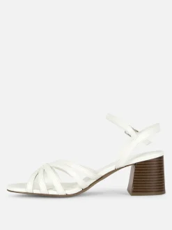 Sandalias De Tacón Con Tiras Cruzadas