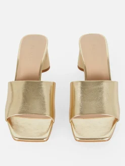 Sandalias De Tacón Grueso