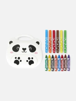 Set De Colorear Con Panda