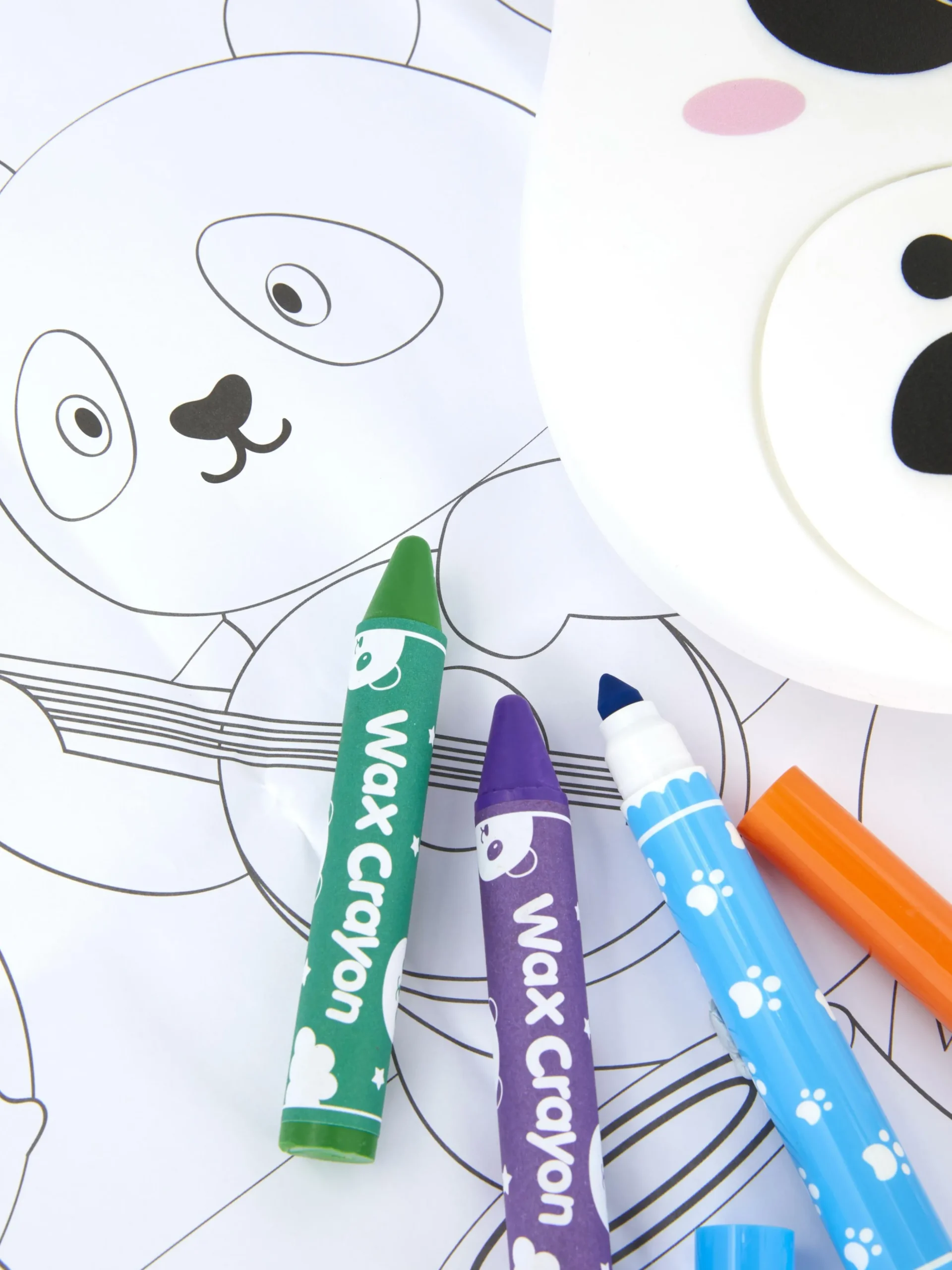 Set De Colorear Con Panda