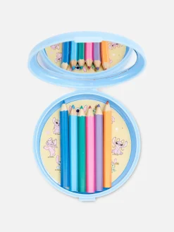 Set De Papelería Con Espejo Compacto De Disney