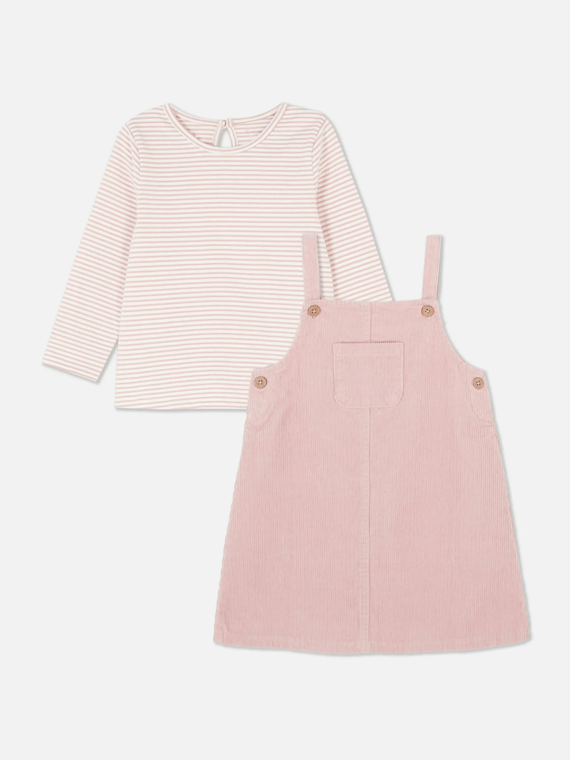 Set De Pichi De Pana Y Camiseta A Rayas