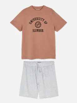 Set De Pijama De Pantalones Cortos Y Camiseta