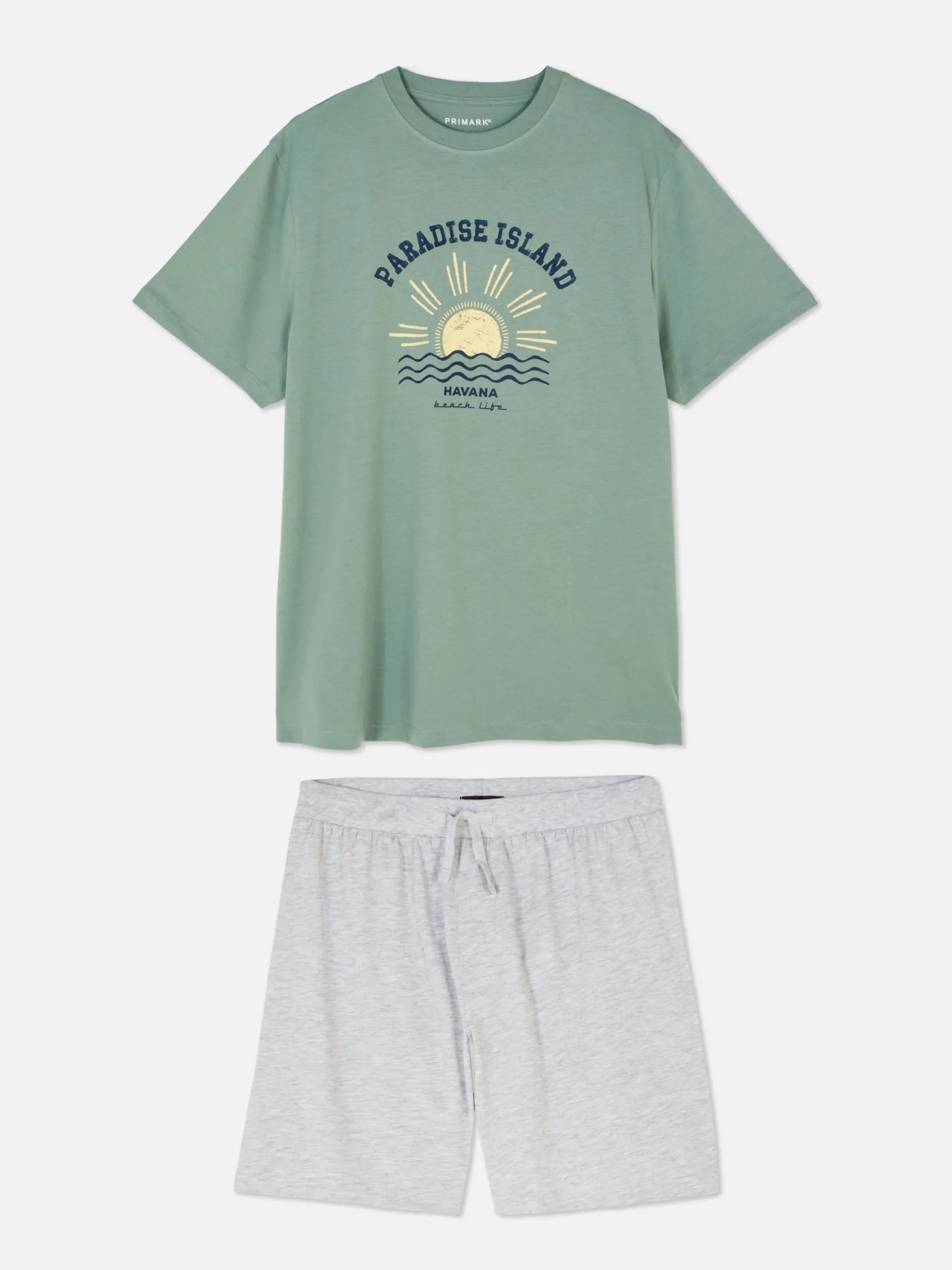 Set De Pijama De Pantalones Cortos Y Camiseta