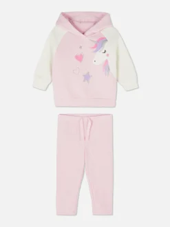 Set De Sudadera Con Capucha Y Leggings De Unicornio