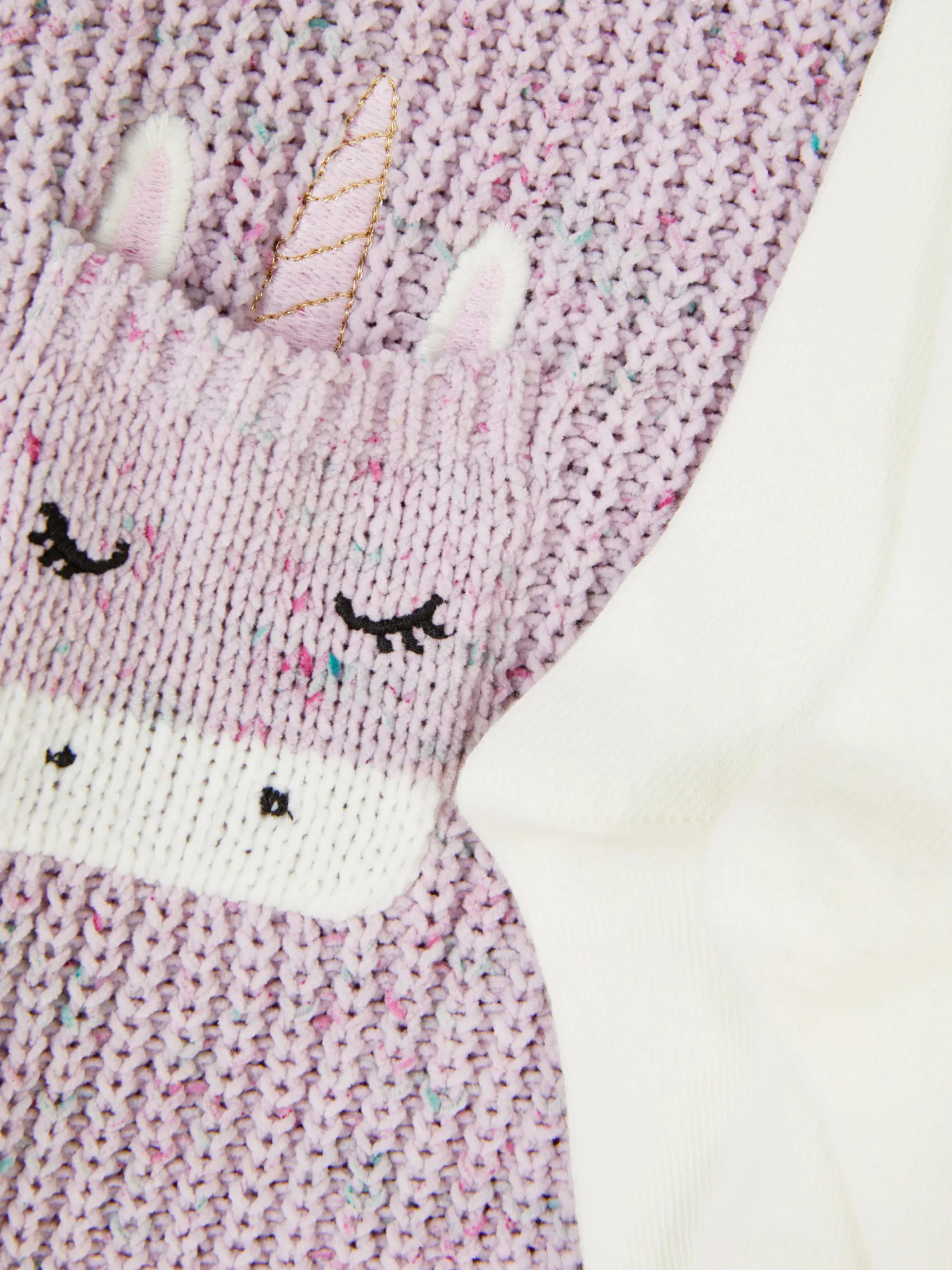 Set De Vestido De Punto Y Medias Con Unicornio