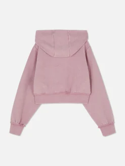 Sudadera Acanalada Con Capucha Y Cremallera