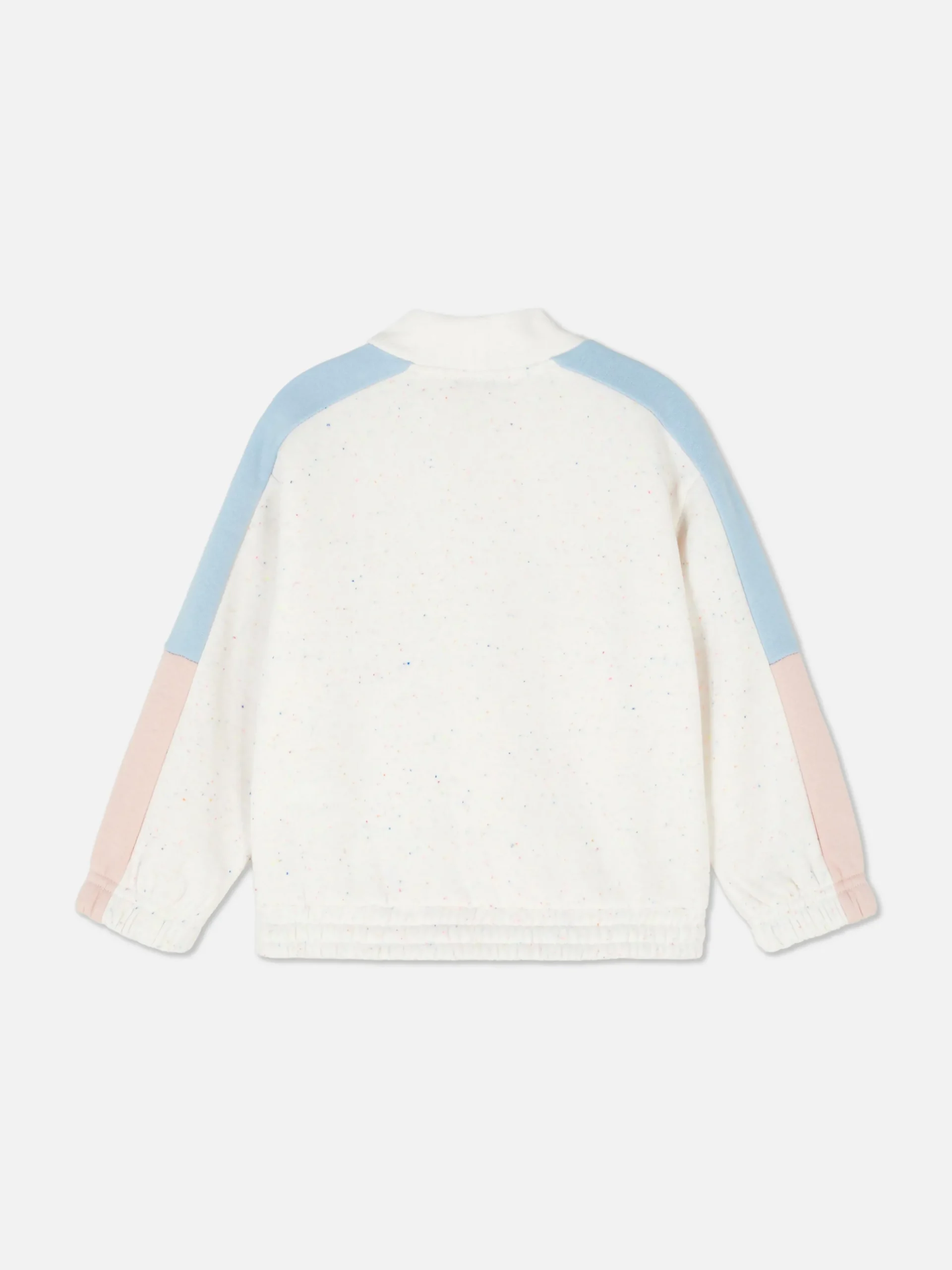 Sudadera Bicolor Con Media Cremallera