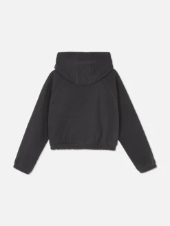 Sudadera Bordada De Felpa Con Capucha
