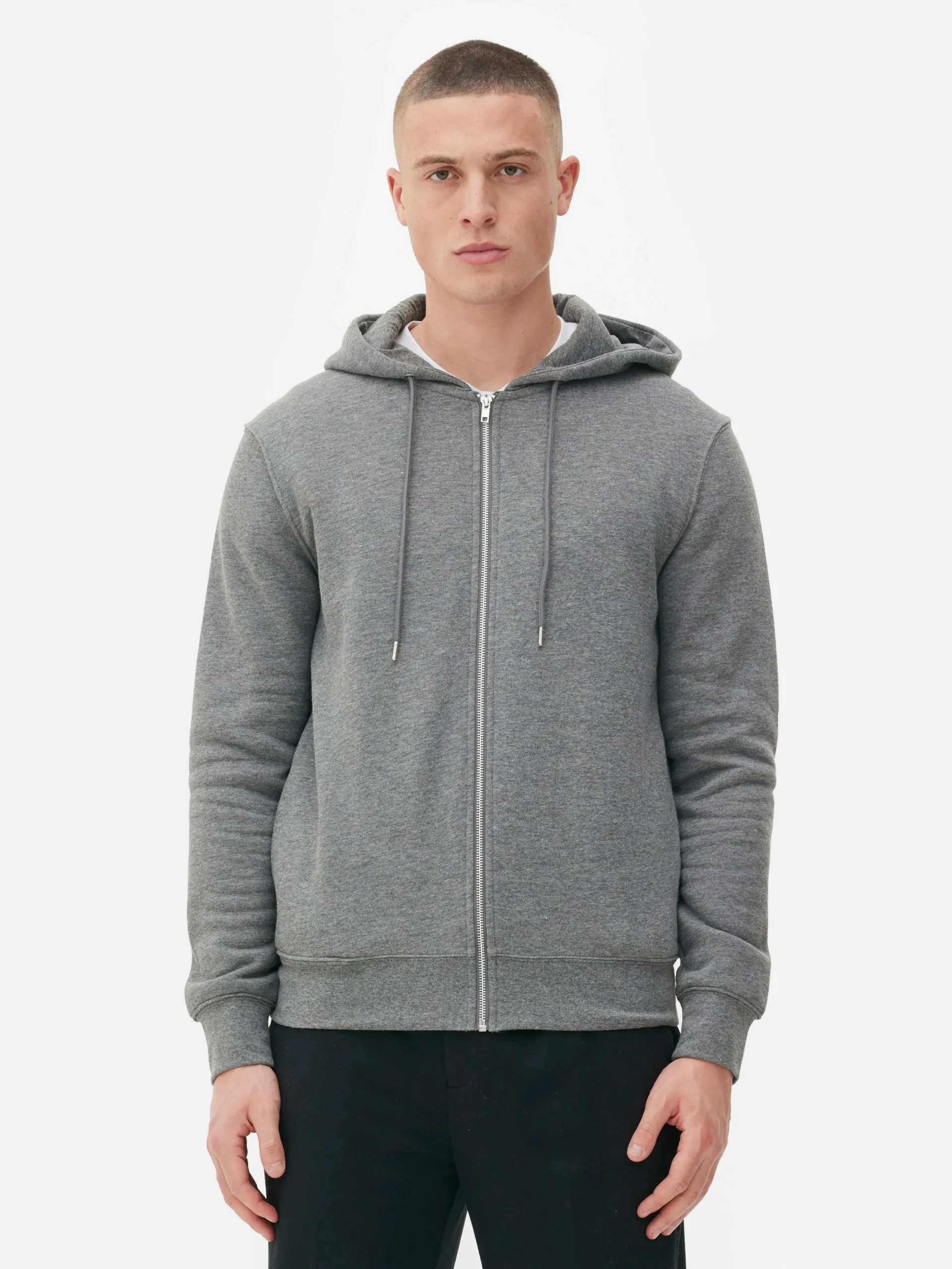 Sudadera Básica Con Capucha Y Cremallera