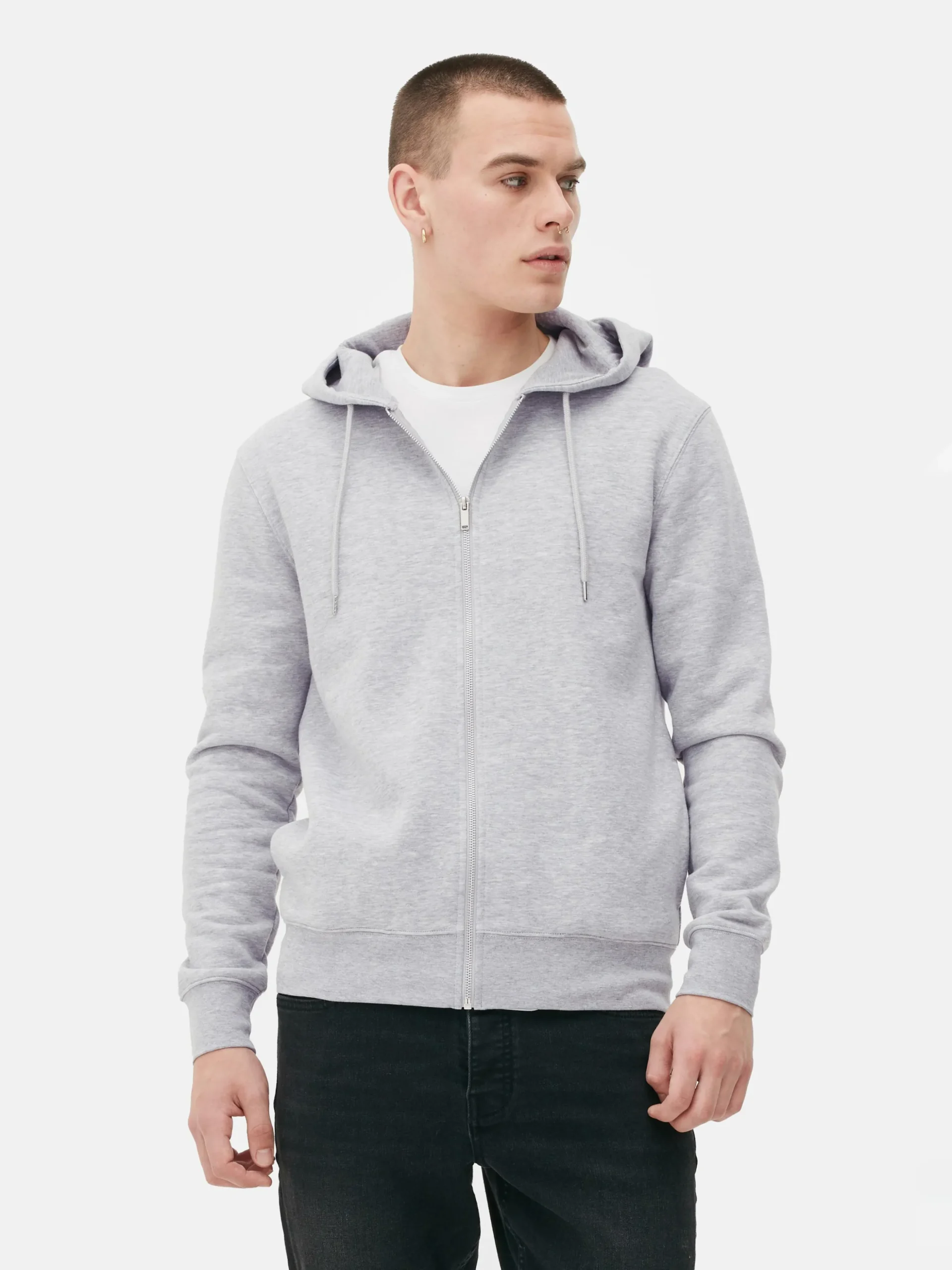 Sudadera Básica Con Capucha Y Cremallera