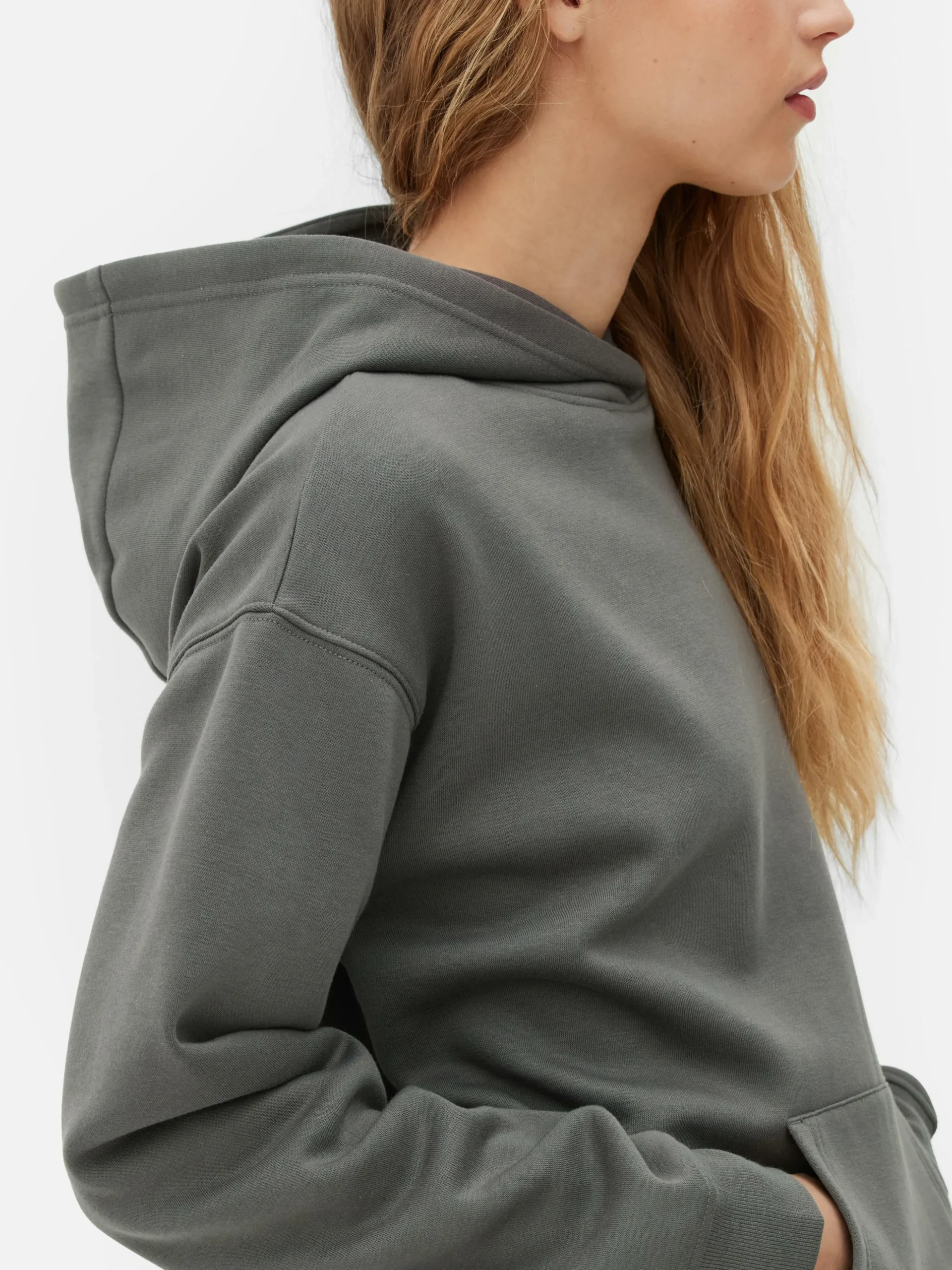 Sudadera Con Capucha Básica Sin Cierre