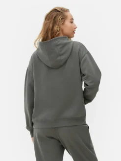 Sudadera Con Capucha Básica Sin Cierre