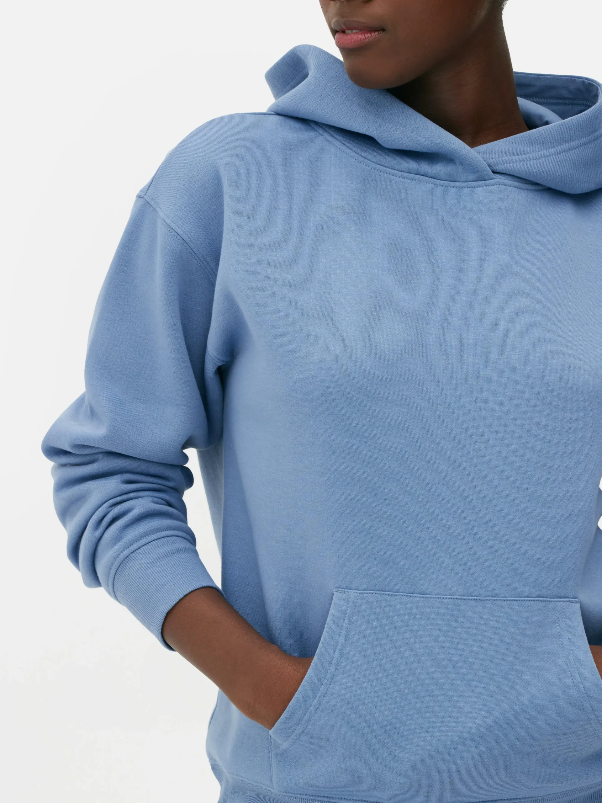 Sudadera Con Capucha Básica Sin Cierre