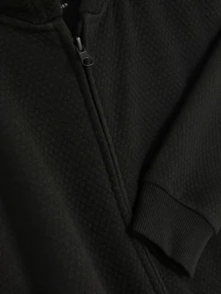 Sudadera Con Capucha, Cremallera Y Textura Para Niño
