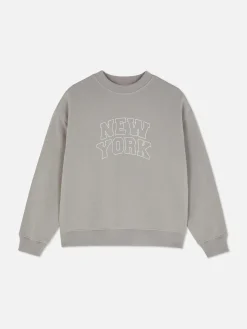 Sudadera Con Cuello Redondo Y Mensaje