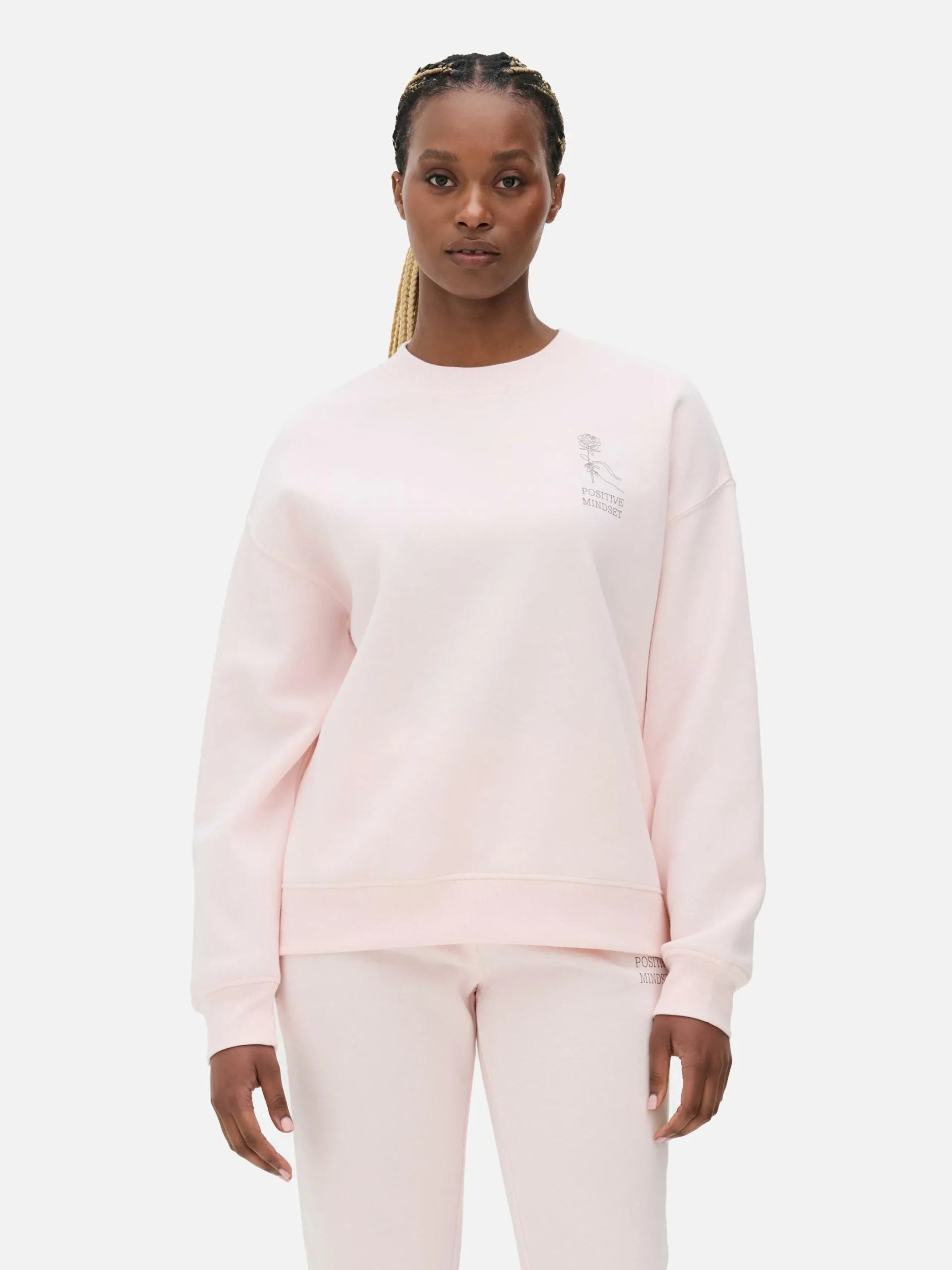 Sudadera Con Cuello Redondo Y Mensaje