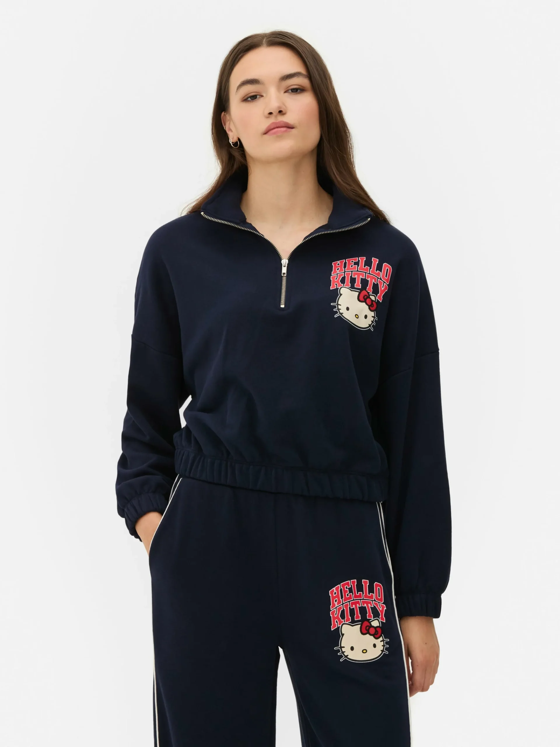 Sudadera Con Media Cremallera De Hello Kitty