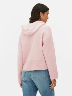 Sudadera De Punto Con Capucha Y Mensaje