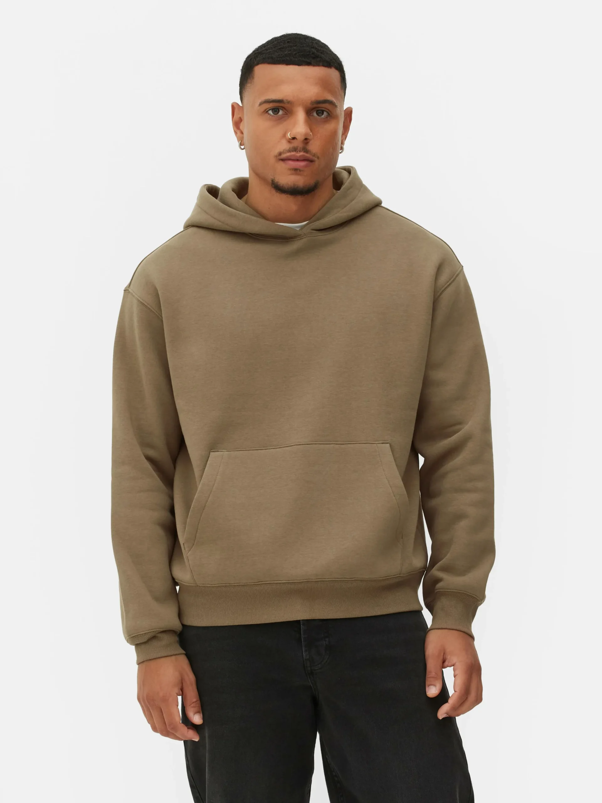 Sudadera De Punto Extragrande Con Capucha