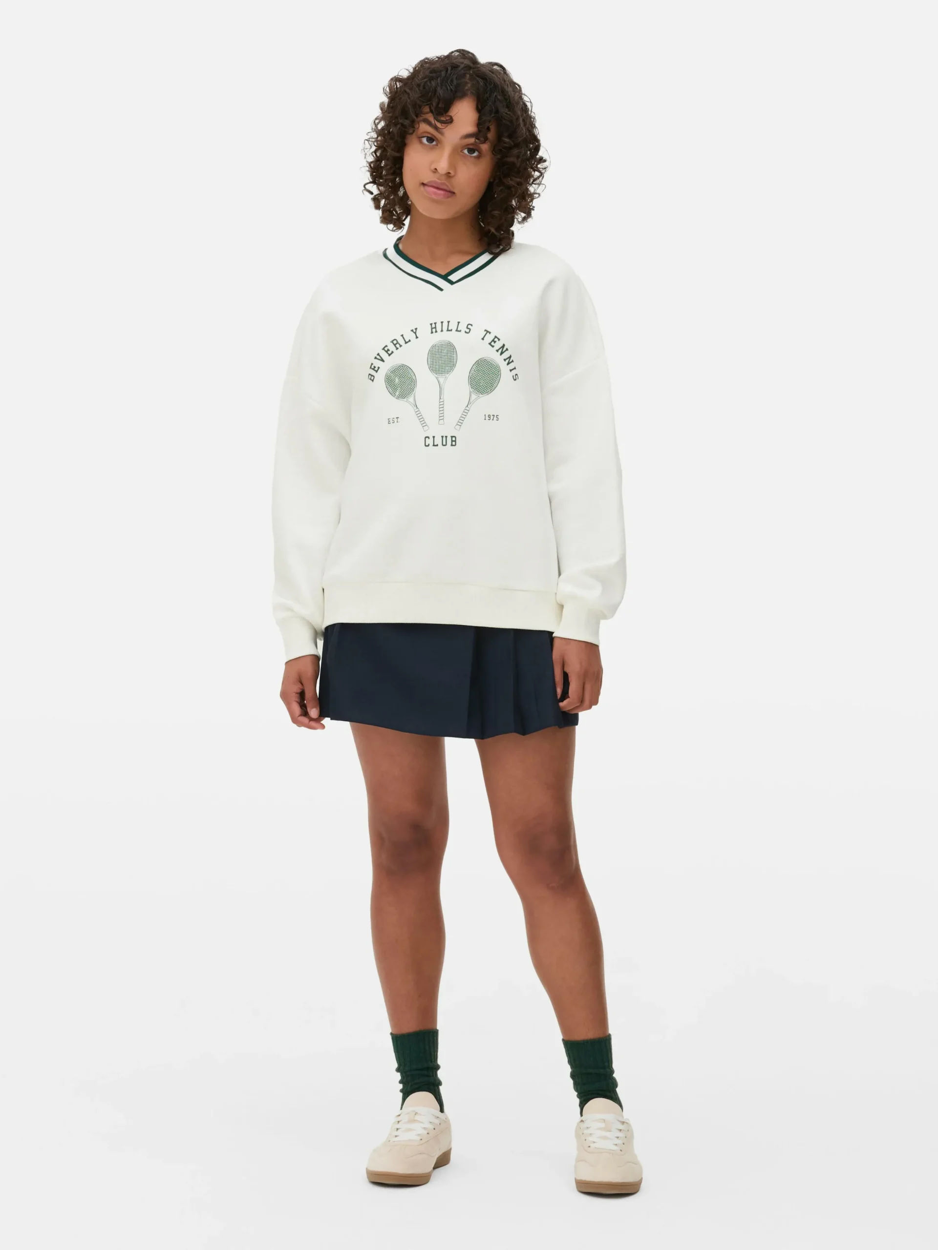 Sudadera De Tenis Con Cuello De Pico