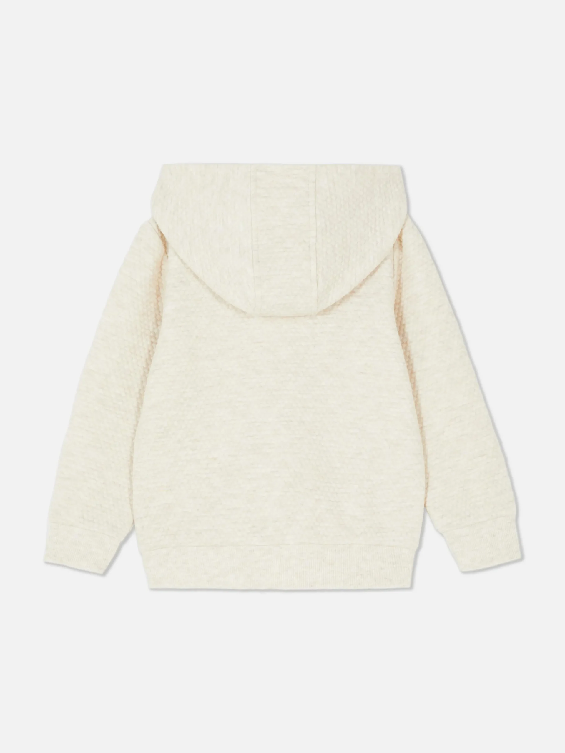 Sudadera Texturizada Con Capucha Y Cremallera