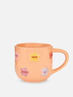 Taza Con Relieve Floral