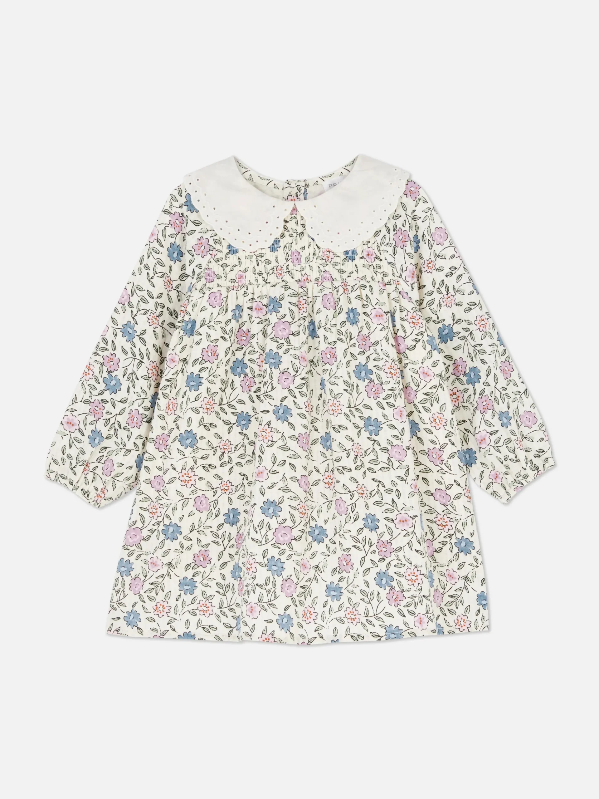 Vestido Con Estampado Floral Y Cuello