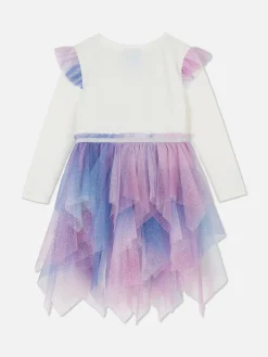 Vestido Con Falda De Tul De Frozen De Disney