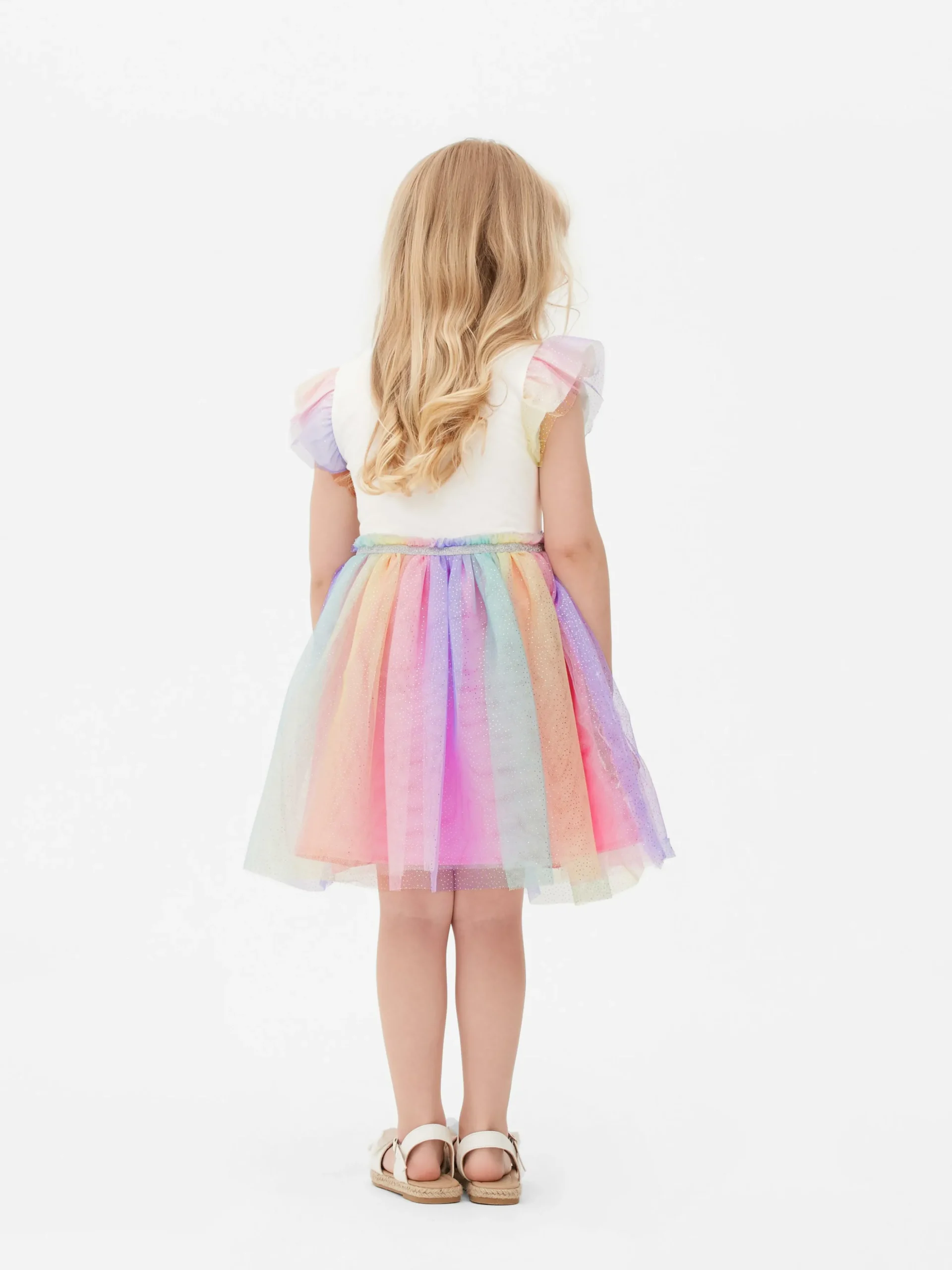 Vestido Con Tutú Y Lentejuelas Arcoíris