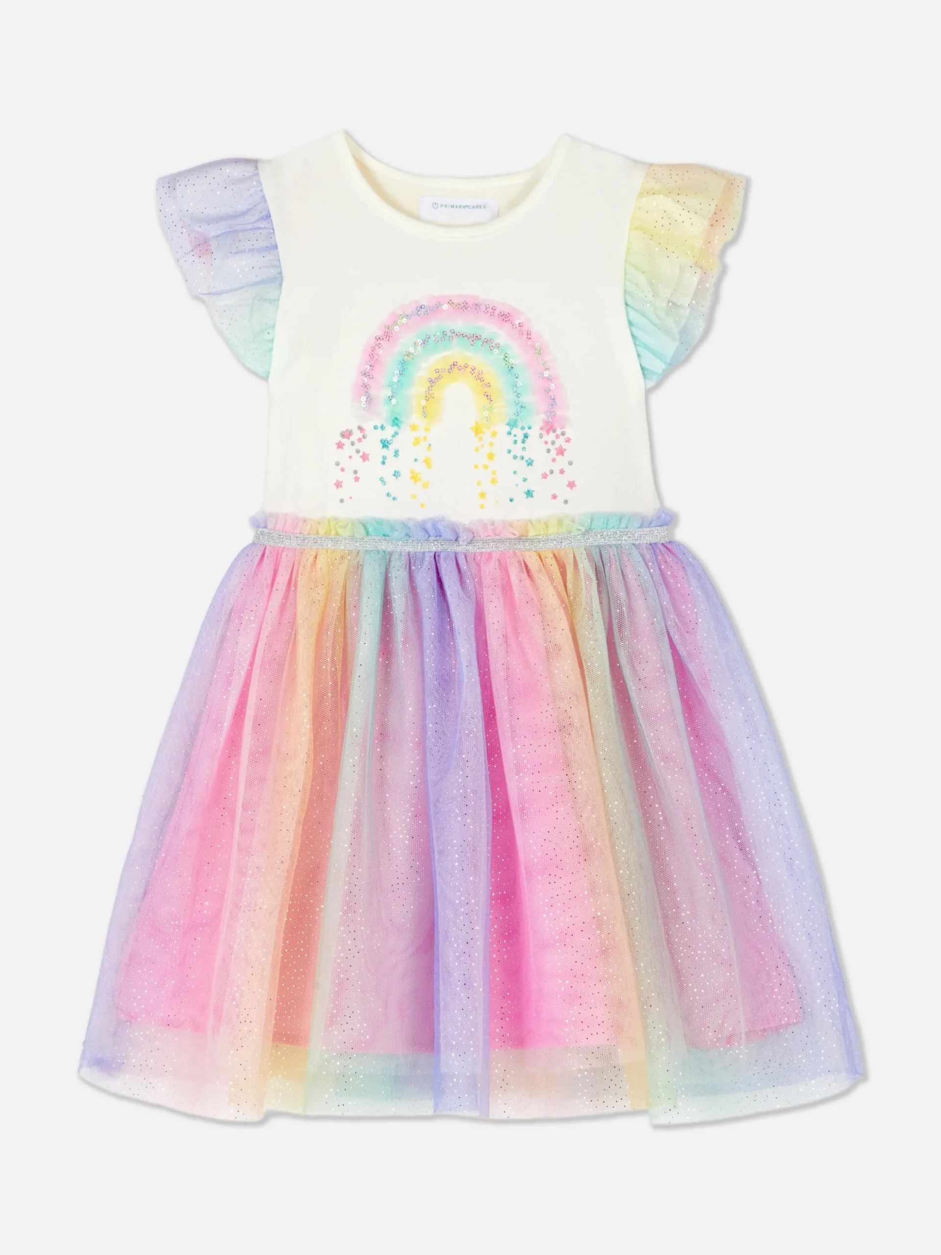 Vestido Con Tutú Y Lentejuelas Arcoíris