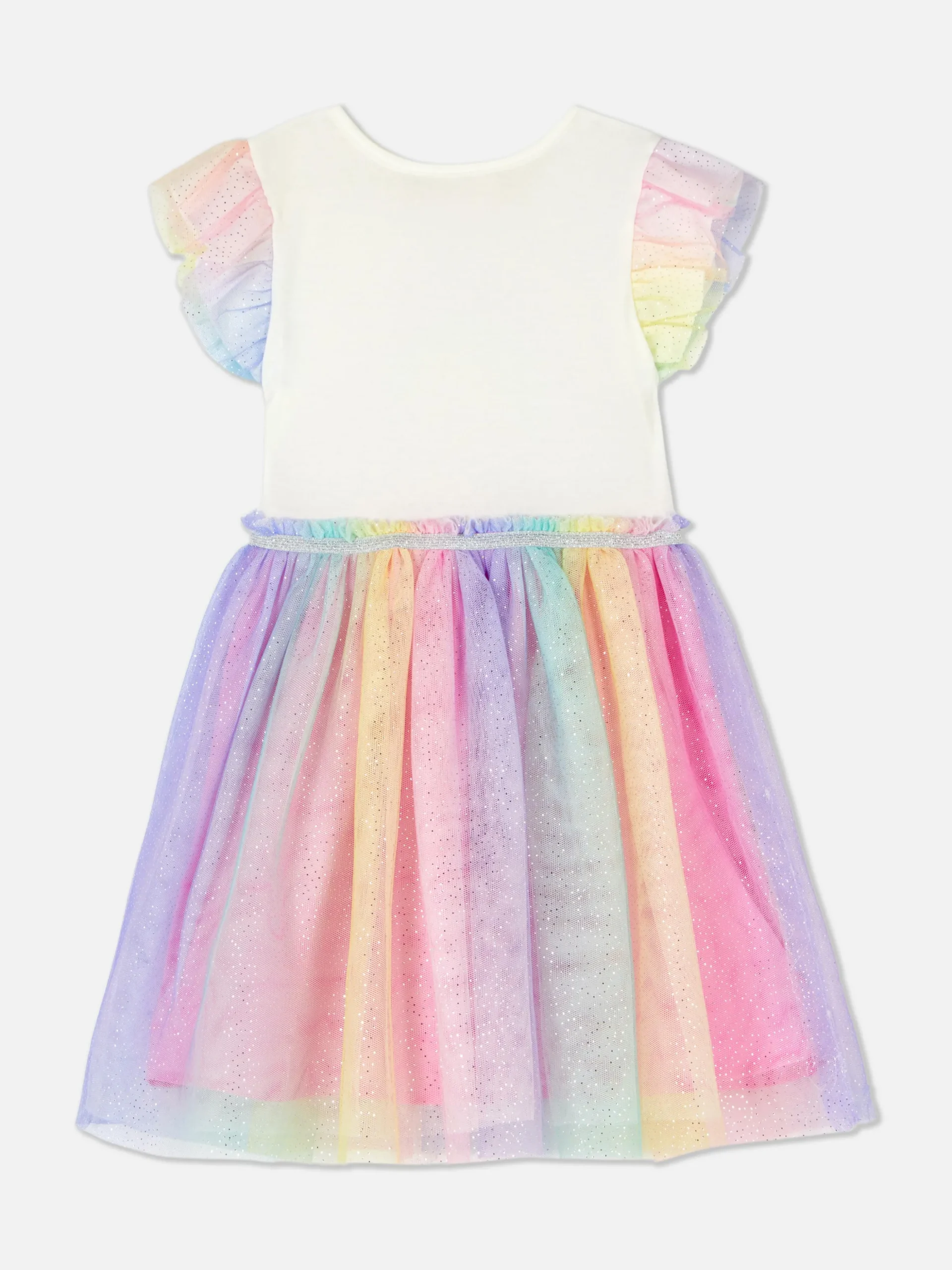 Vestido Con Tutú Y Lentejuelas Arcoíris