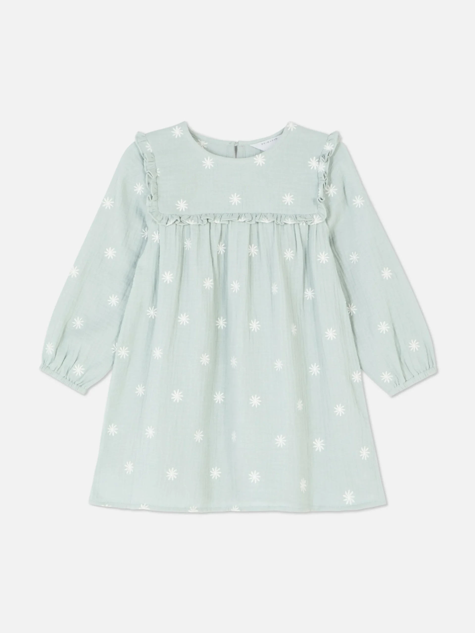 Vestido Con Vuelo De Manga Larga