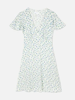 Vestido Corto De Manga Corta