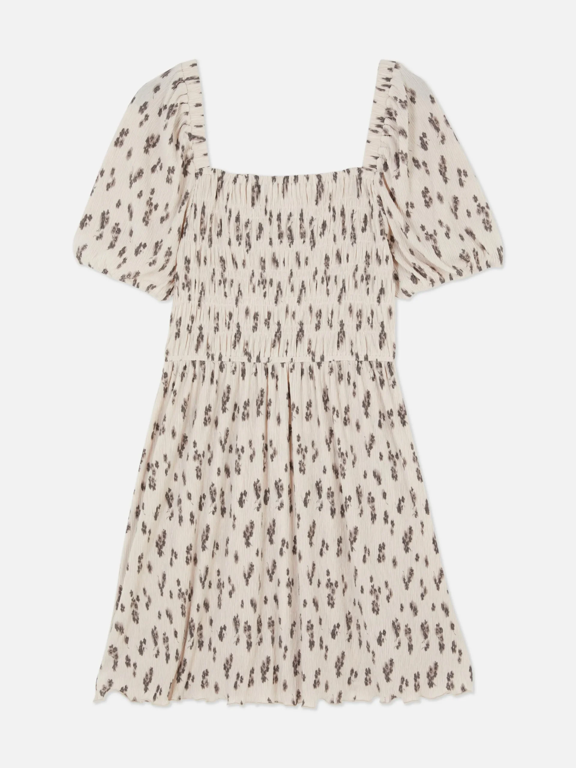 Vestido Corto Fruncido Y Plisado