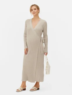 Vestido Cruzado De Premamá De Largo Midi