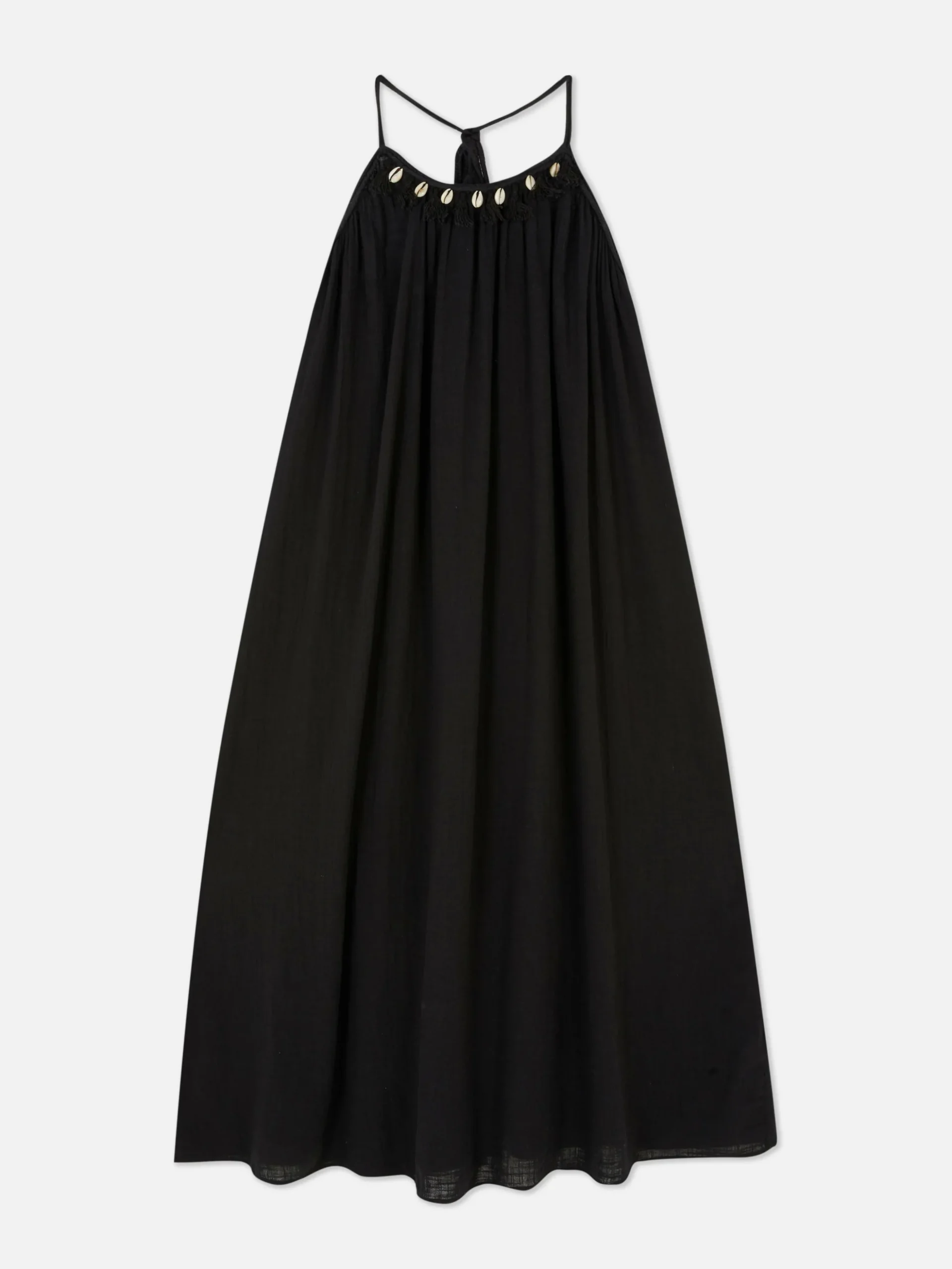 Vestido De Playa Largo Con Conchas Sintéticas