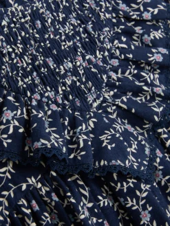 Vestido Floral Con Volantes