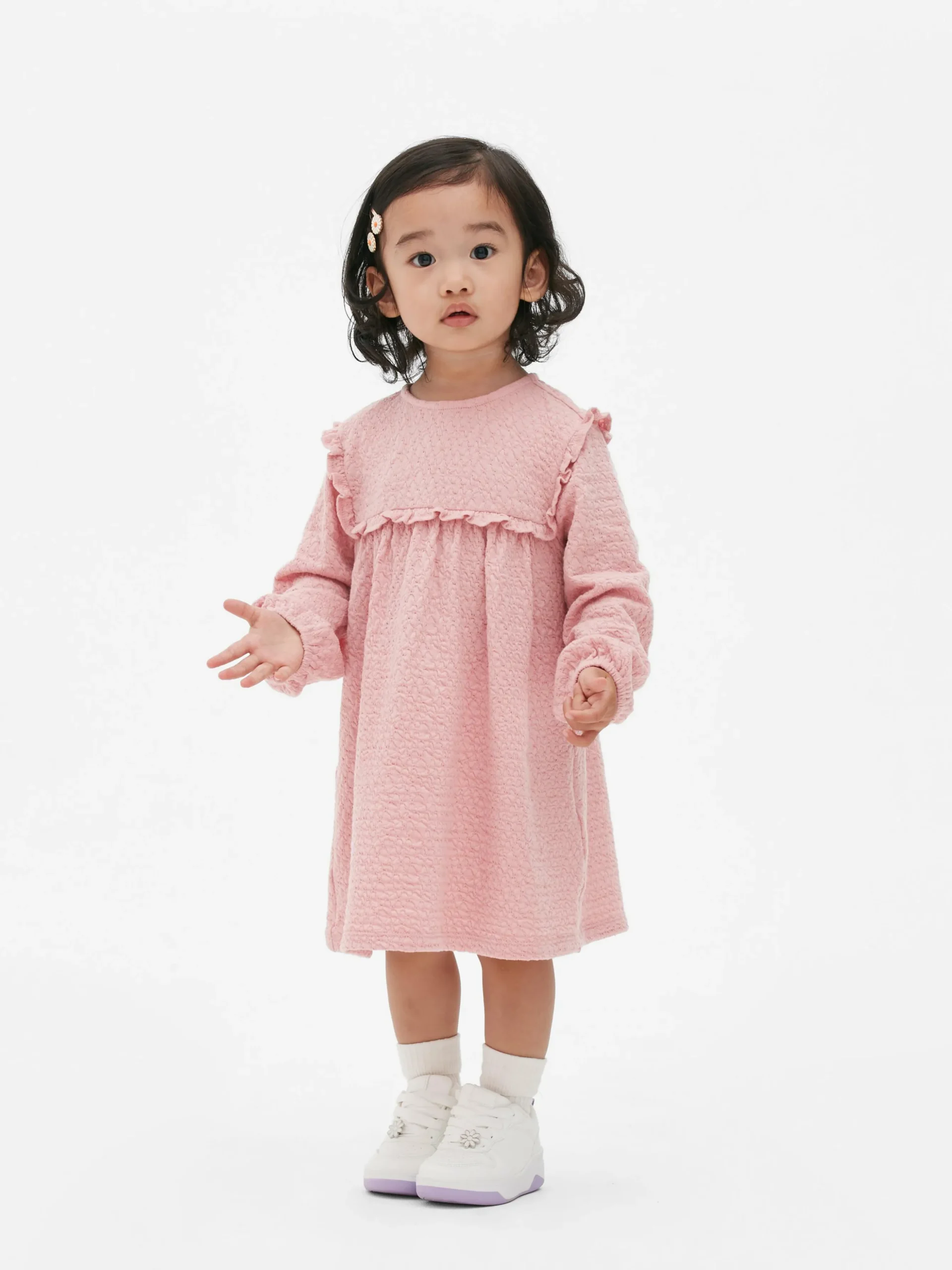 Vestido Fruncido Con Volantes